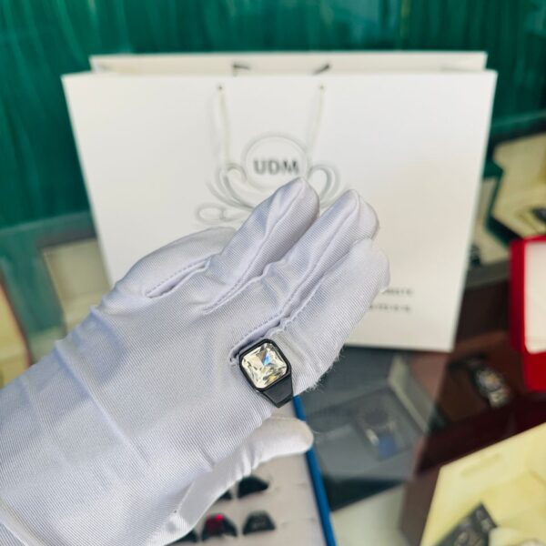 Bague Pierre Carrée Blanche